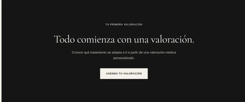 Llamado a agendar una valoración en el sitio de ÆRA