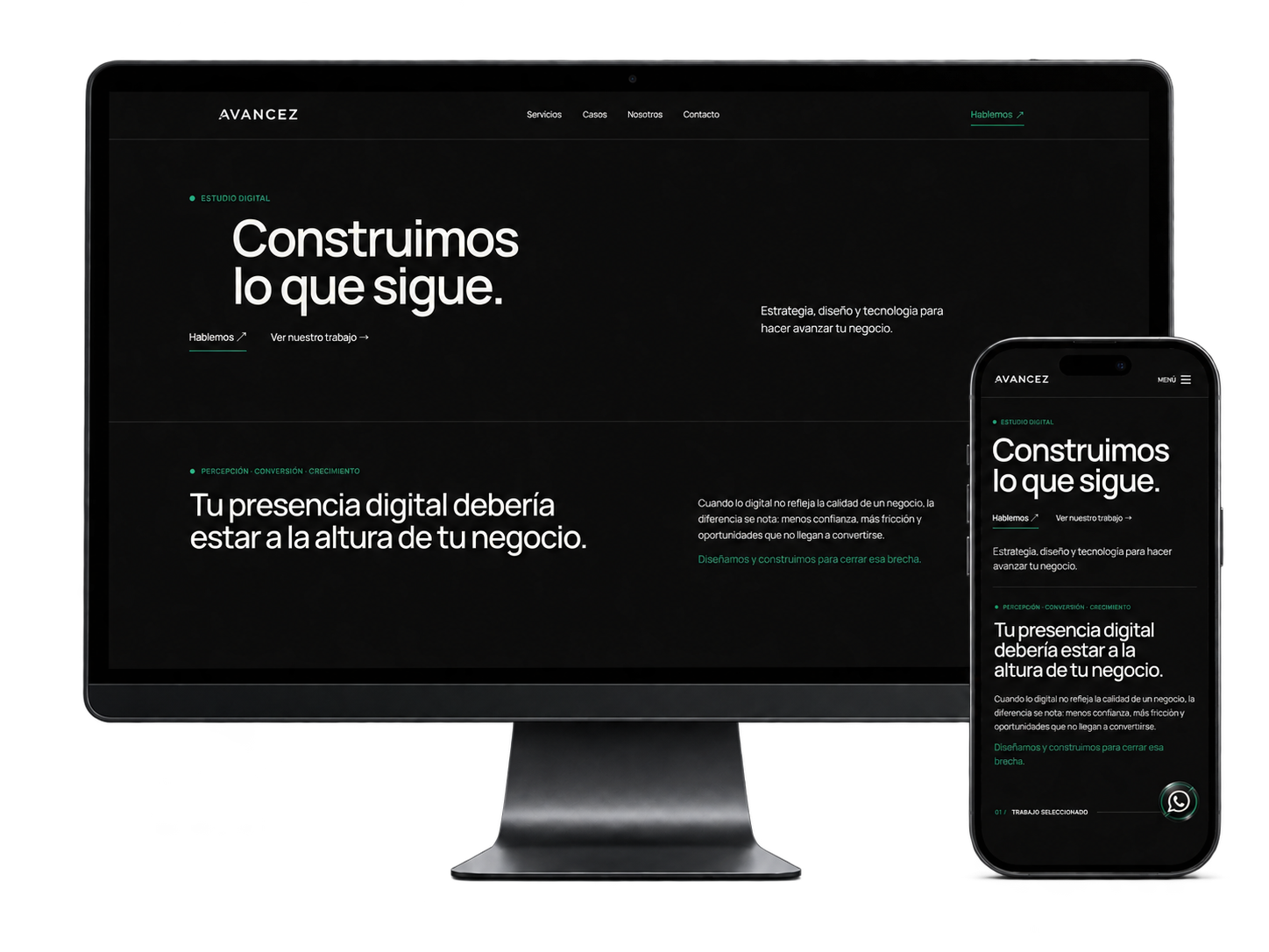 AVANCEZ en escritorio y móvil